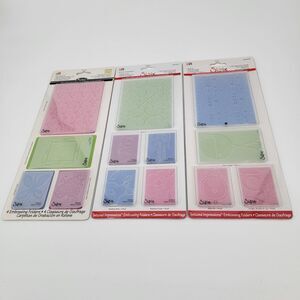 Ellison Sizzix Embossing Folders Best Friends/Wedding/Baby - Lot of 3 Sets NEW